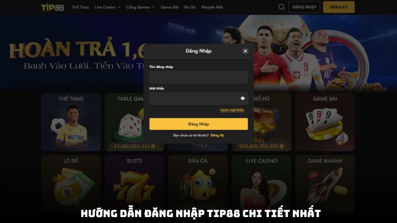 Hướng dẫn đăng nhập Tip88 chi tiết nhất